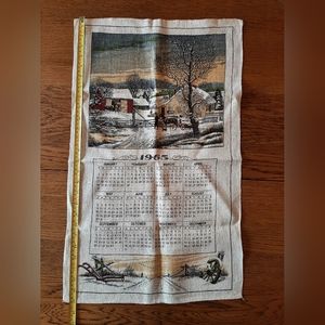 1965 Vintage Calendar towel
